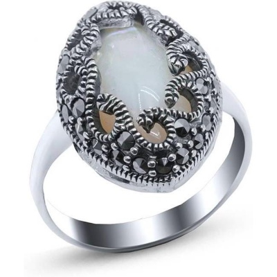

Кольцо с перламутром и марказитами из серебра Silver wings 210546a-39 17, 210546a-39