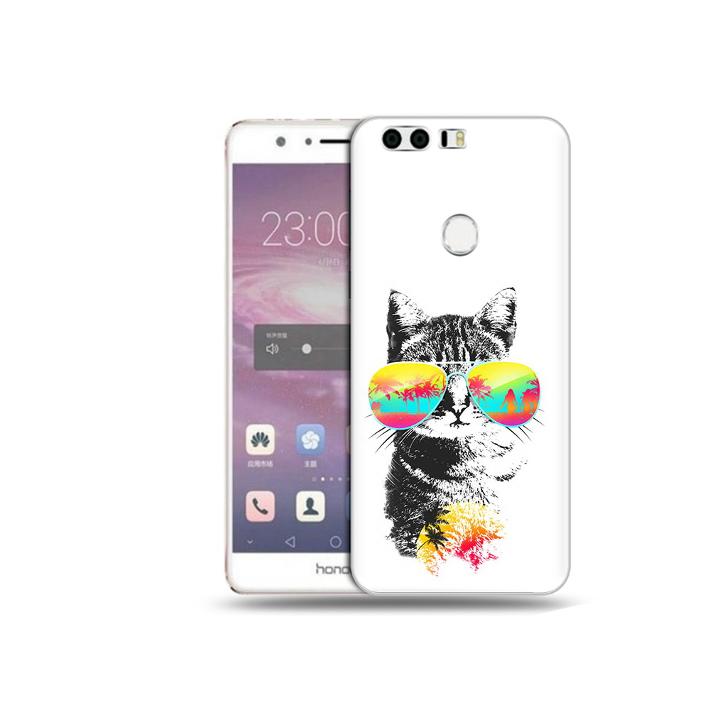 

Чехол MyPads Tocco для Honor 8 крутой кот (PT46676.38.425), Прозрачный, Tocco