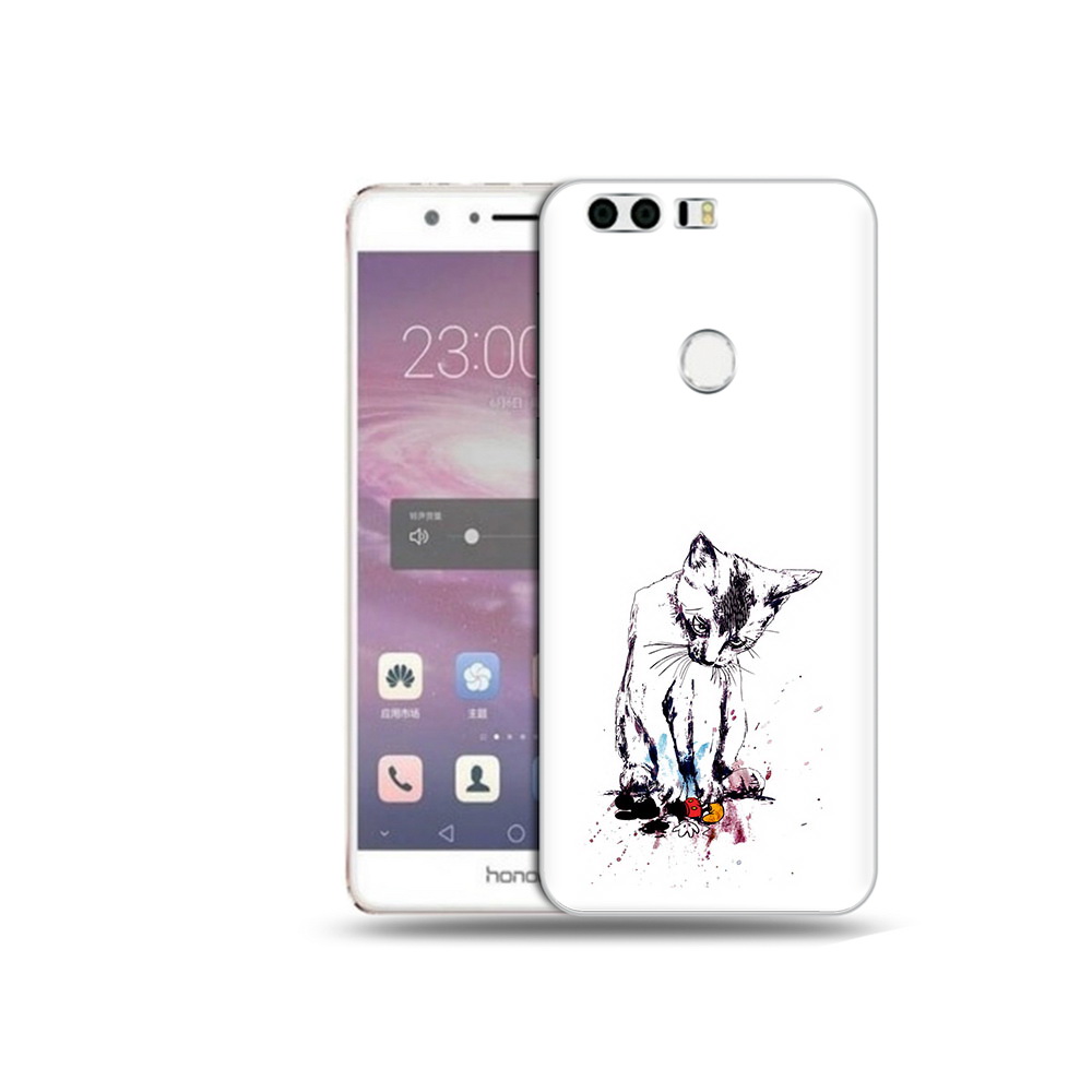 

Чехол MyPads Tocco для Honor 8 кот и микки (PT46676.38.399), Прозрачный, Tocco