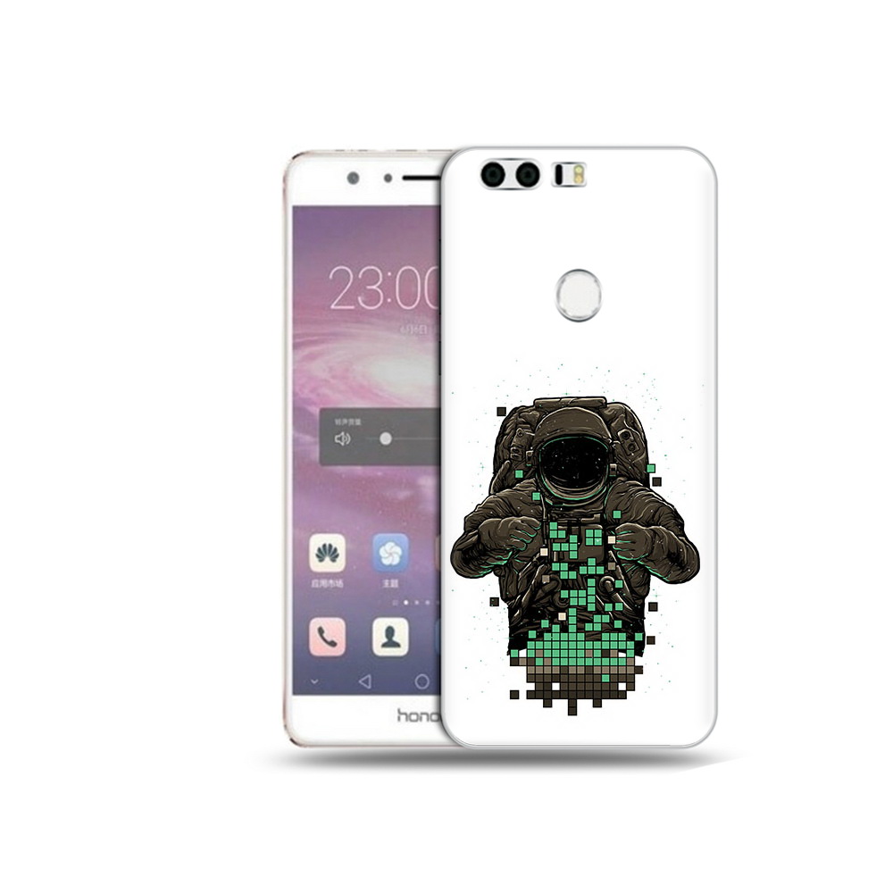 

Чехол MyPads Tocco для Honor 8 космонавт с пикселями (PT46676.38.394), Прозрачный, Tocco
