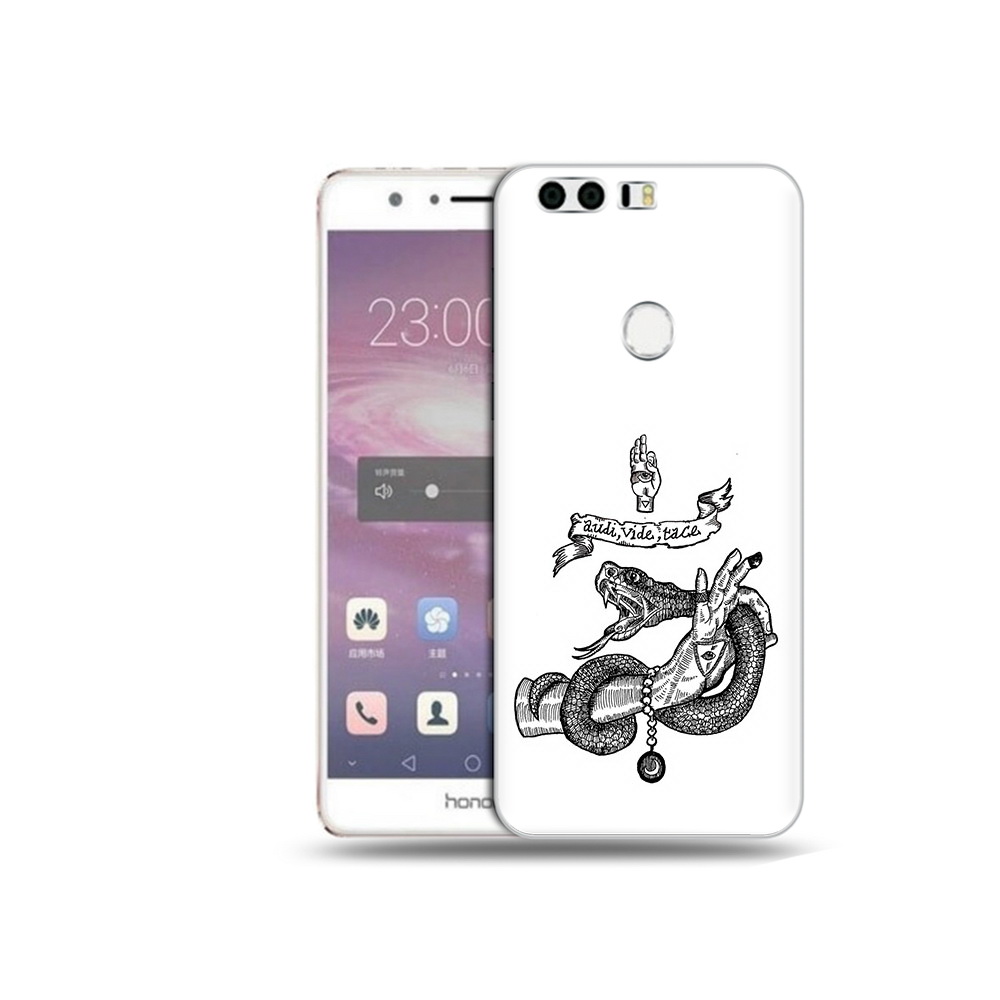 

Чехол MyPads Tocco для Honor 8 змея на руке рисунок (PT46676.38.366), Прозрачный, Tocco