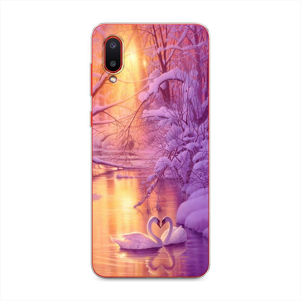 

Чехол на Samsung Galaxy A02 "Зима 1", Фиолетовый;желтый, 2102550-2