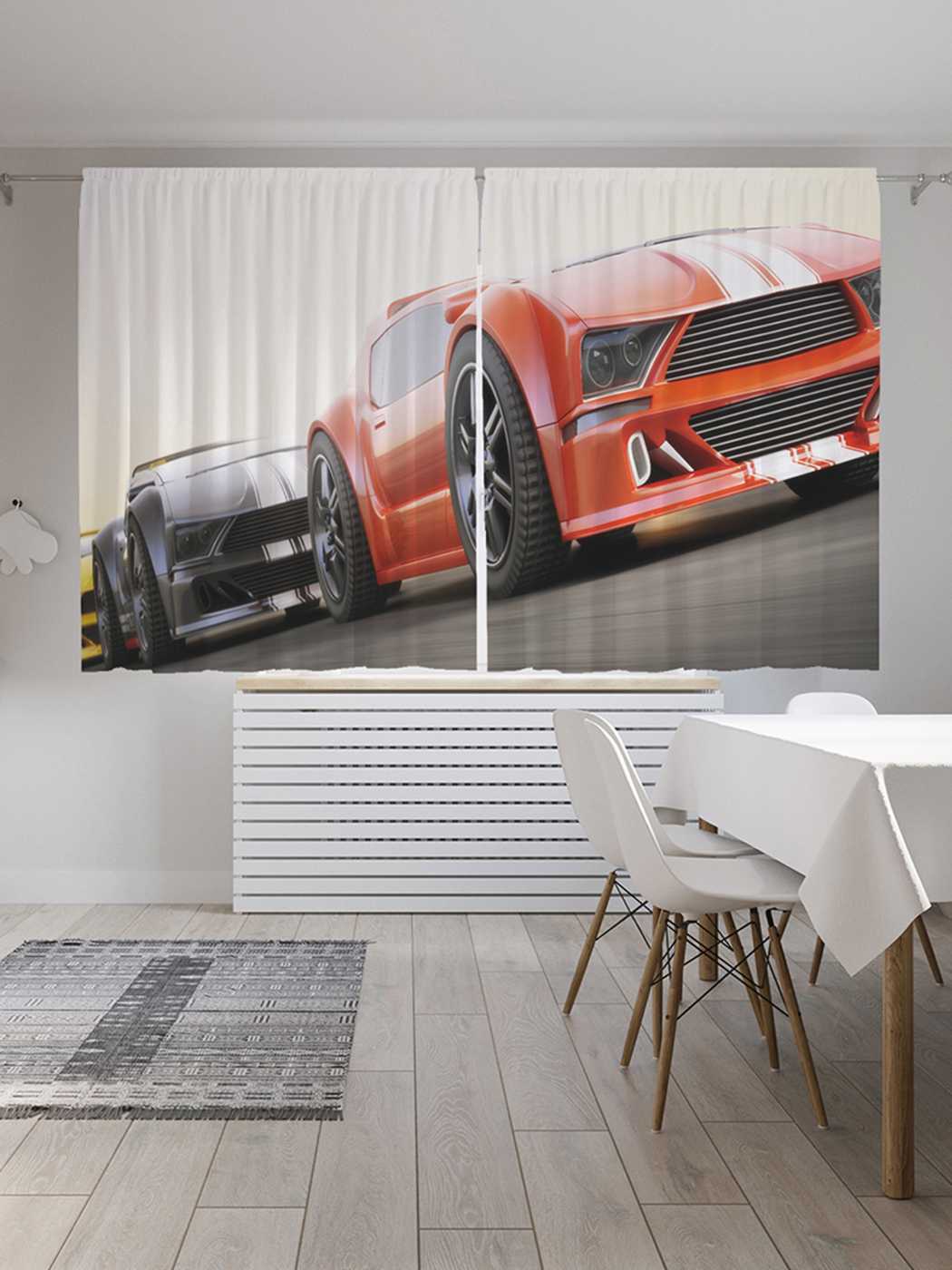 

Шторы JoyArty c фотопечатью "В центре гонки" из сатена, 290х180 см, В центре гонки