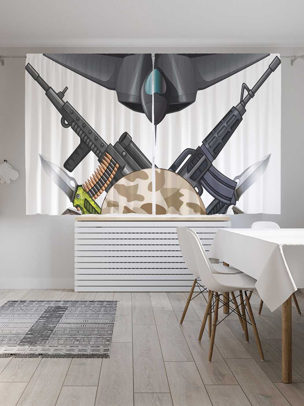 

Шторы JoyArty c фотопечатью "Военная подготовка" из сатена, 290х180 см, Военная подготовка
