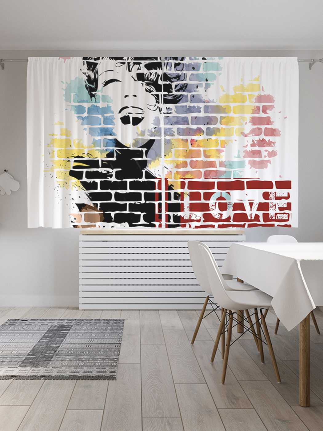 

Шторы JoyArty c фотопечатью "Парижское граффити" из сатена, 290х180 см, Парижское граффити