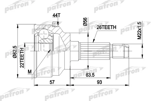 

PATRON ШРУС PATRON PCV1398