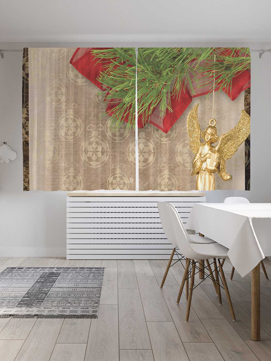 

Шторы JoyArty c фотопечатью "Рождественский ангел" из сатена, 290х180 см, Рождественский ангел