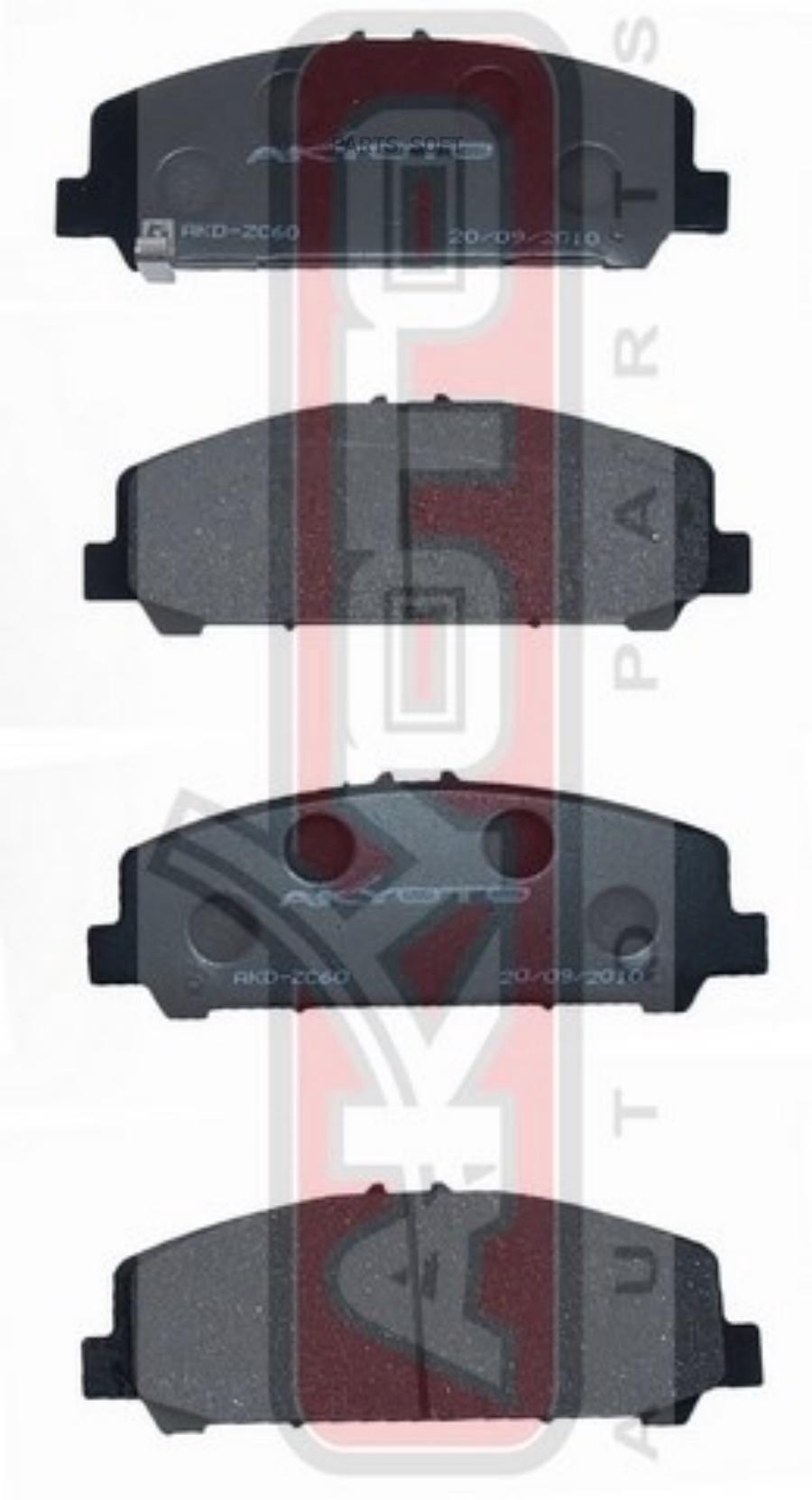 

Тормозные колодки Akyoto дисковые передние AKD-ZC60