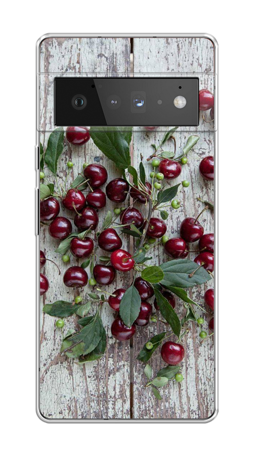 

Чехол на Google Pixel 6 Pro "Вишня", Бордовый;зеленый;серый, 270950-1