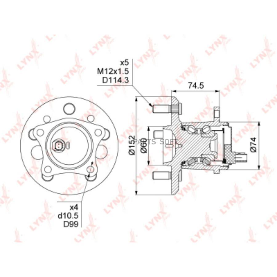 

Подшипник ступицы задн.TOYOTA CAMRY 2.5-3.5 11>