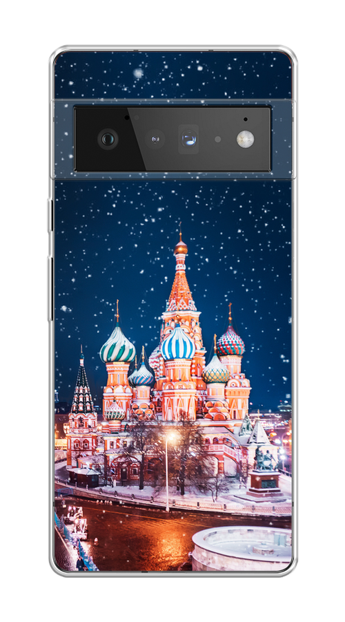 

Чехол на Google Pixel 6 Pro "Москва 1", Коричневый;синий;белый, 270950-1