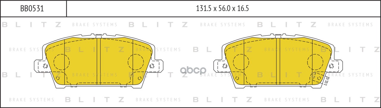 

Колодки Пер.Honda Civic 06=> Blitz арт. BB0531