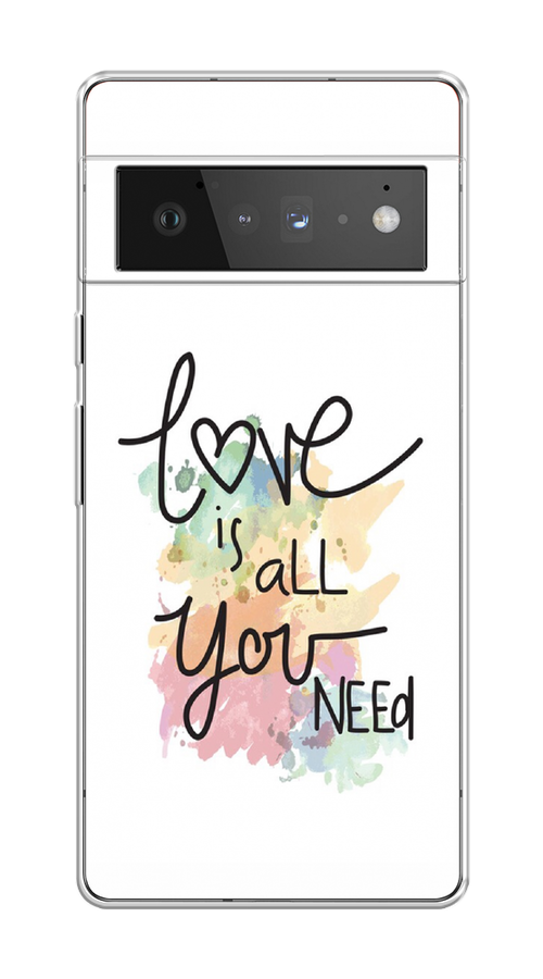 

Чехол на Google Pixel 6 Pro "Love is all you need", Белый;черный;зеленый, 270950-1