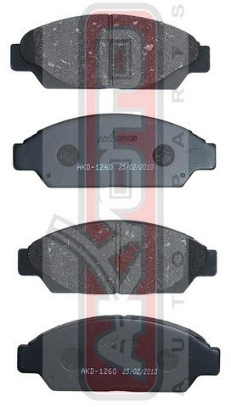 

Тормозные колодки Akyoto дисковые передние AKD-1260