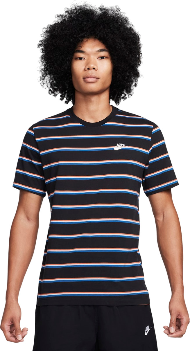 

Футболка мужская Nike M NSW TEE CLUB STRIPE черная M, Черный, M NSW TEE CLUB STRIPE