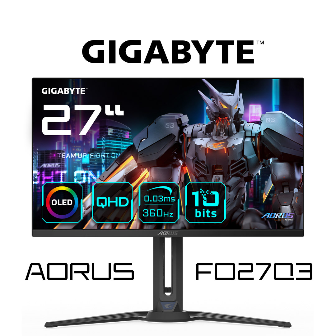 

27" Монитор AORUS AORUS FO27Q3 черный 360Hz 2560x1440 OLED, AORUS FO27Q3