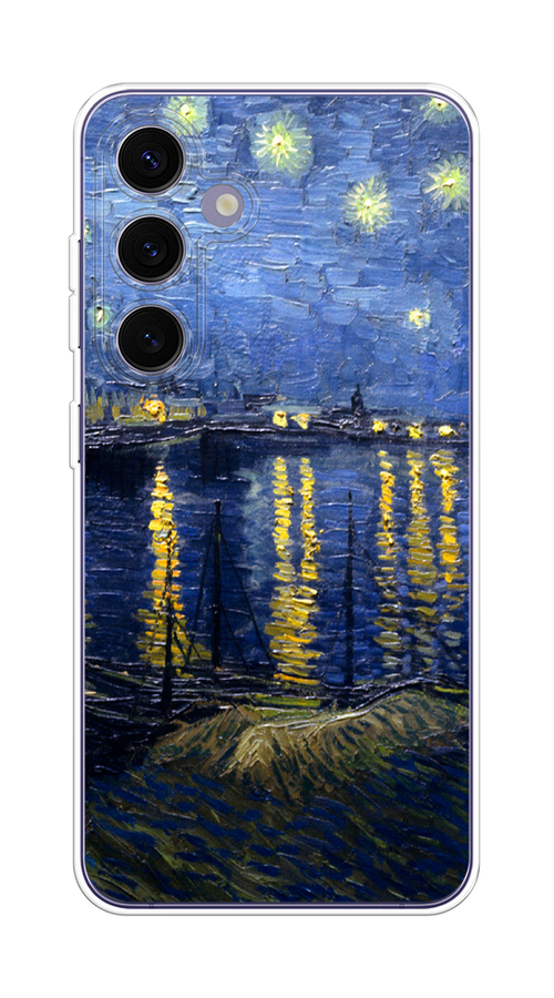 

Чехол на Samsung Galaxy S24 Plus "Звездная ночь над Роной", Синий;желтый, 2109150-1