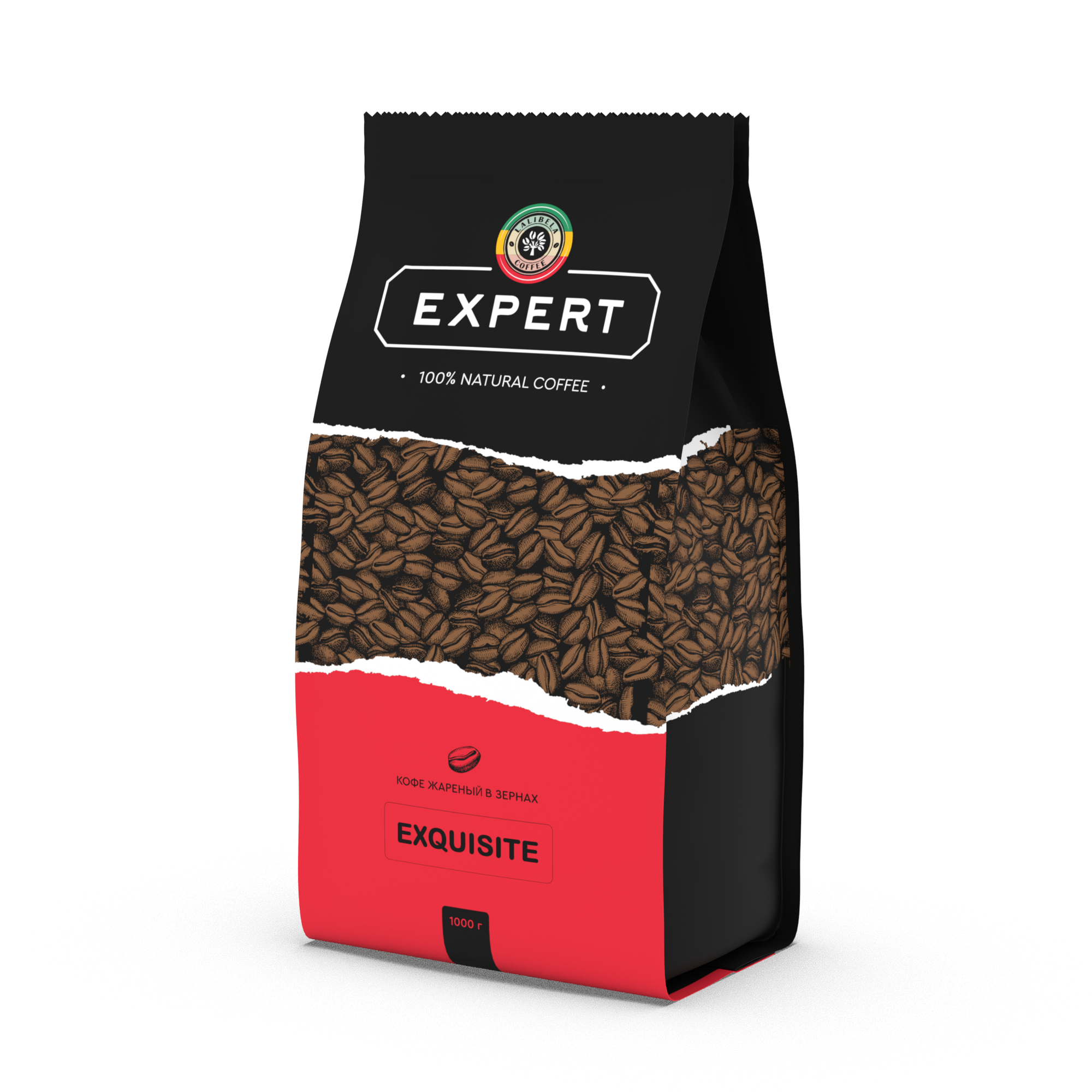 фото Кофе в зернах lalibela coffee expert exquisite арабика 50%, робуста 50%, 1 кг