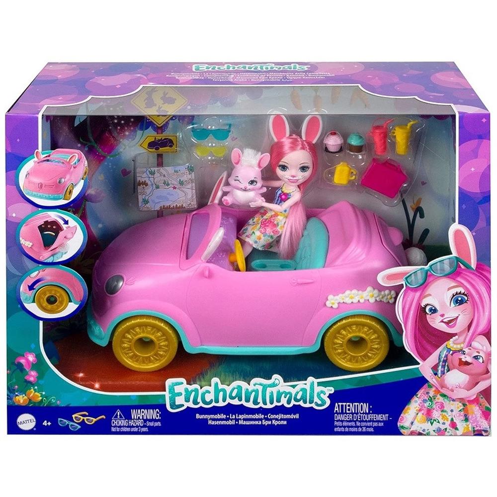 Куклы Enchantimals Mattel Автомобиль Бри Кроли с куклой и аксессуарами HCF85