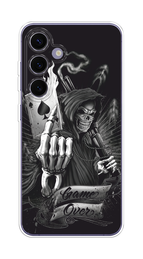 

Чехол на Samsung Galaxy S24 Plus "Игра закончена", Черный;серый, 2109150-1