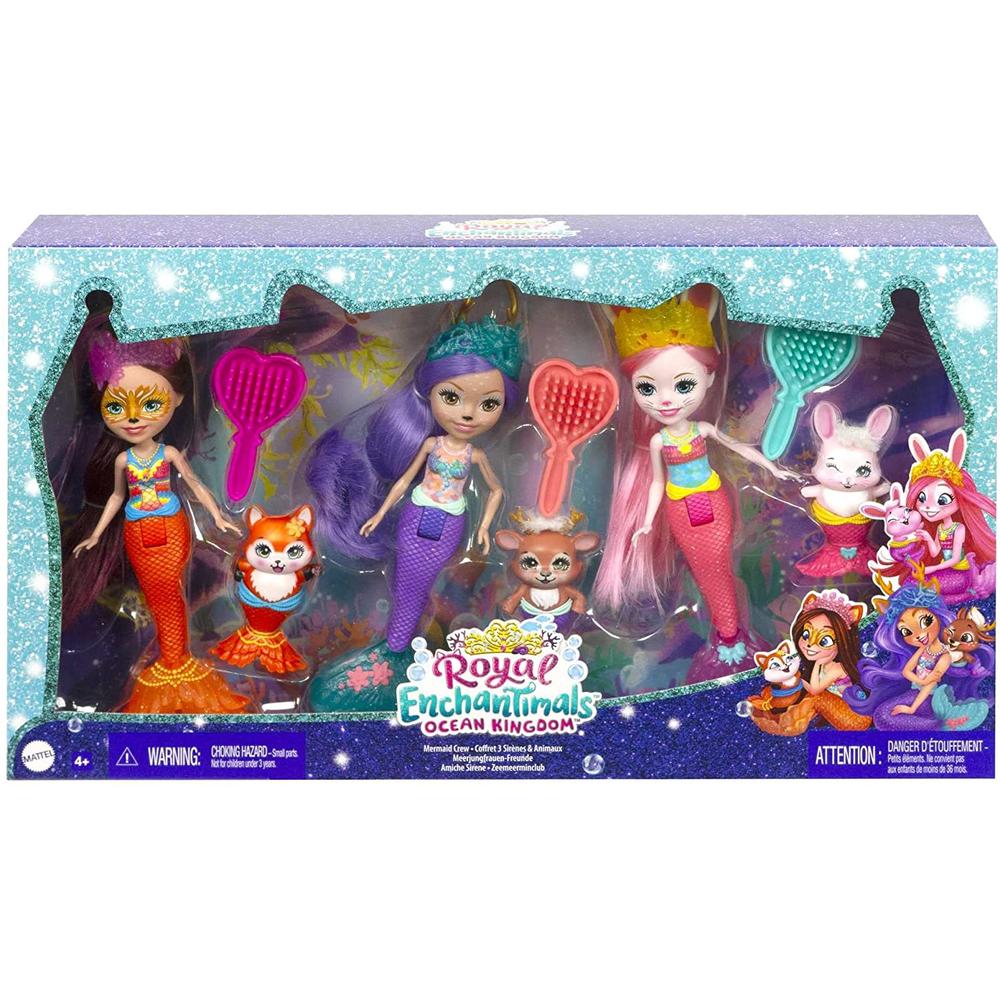 Куклы Enchantimals Mattel Волшебные русалочки 3 куклы HCF87