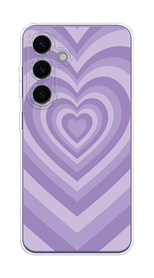 

Чехол на Samsung Galaxy S24 Plus "Violet heart latte", Фиолетовый, 2109150-1