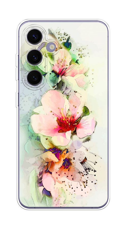 

Чехол на Samsung Galaxy S24 Plus "Нежные цветы", Зеленый;розовый, 2109150-1