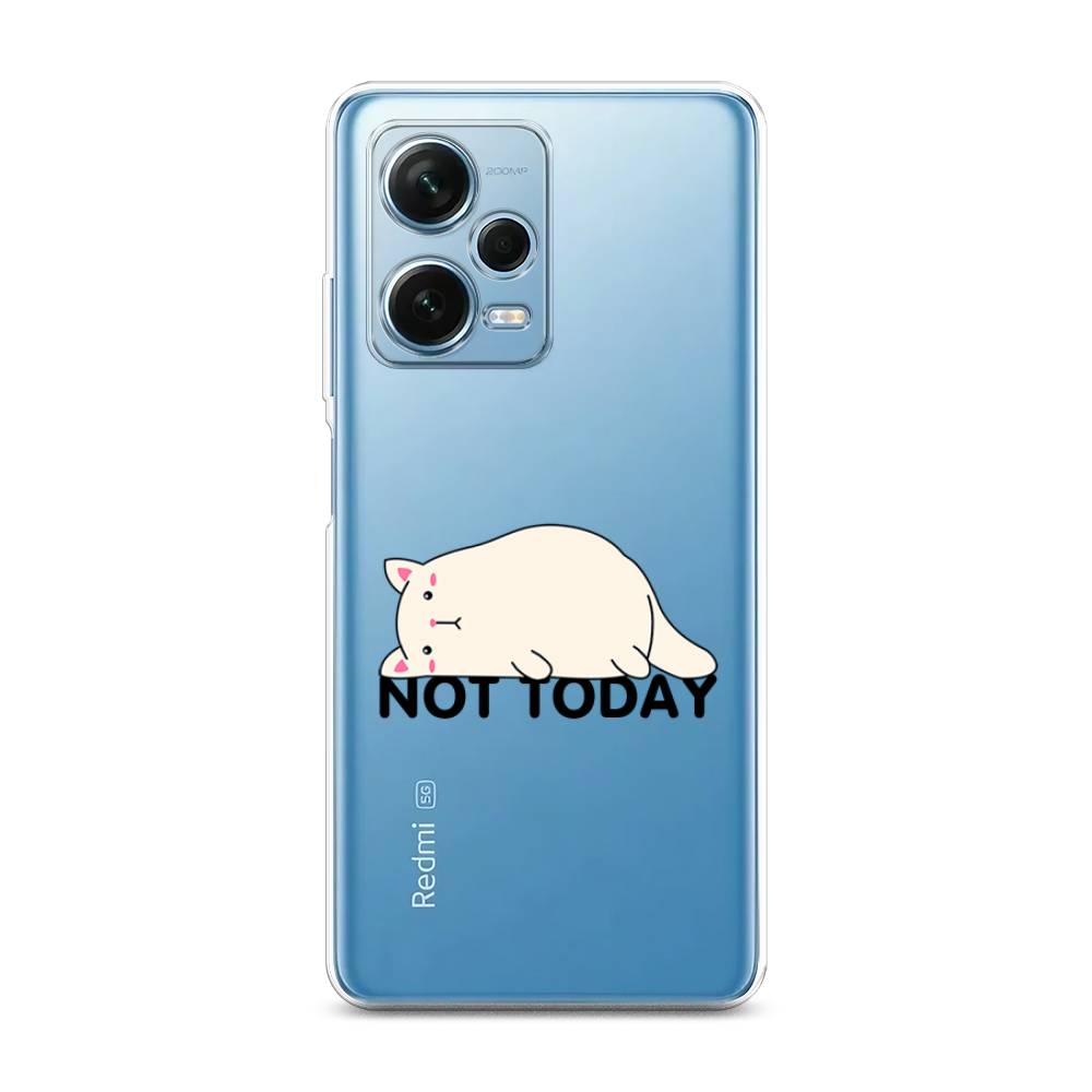 

Чехол на Xiaomi Redmi Note 12 Pro Plus "Cat not today", Белый;розовый;черный, 317150-1