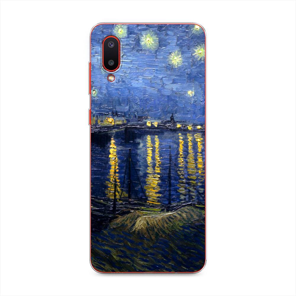 

Чехол на Samsung Galaxy A02 "Звездная ночь над Роной", Синий;желтый, 2102550-4