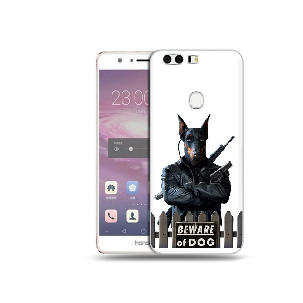 

Чехол MyPads Tocco для Honor 8 доберман (PT46676.38.332), Прозрачный, Tocco