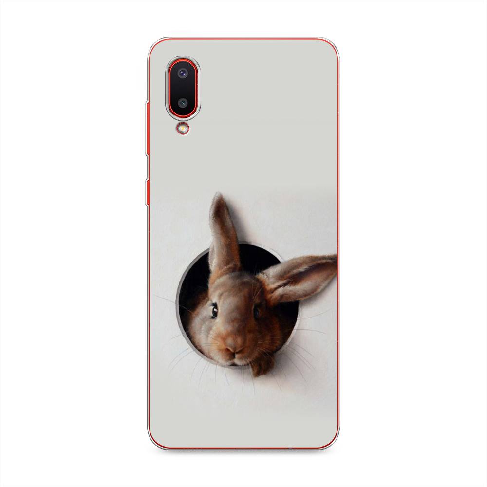 

Чехол на Samsung Galaxy A02 "Любопытный кролик", Серый;коричневый, 2102550-1