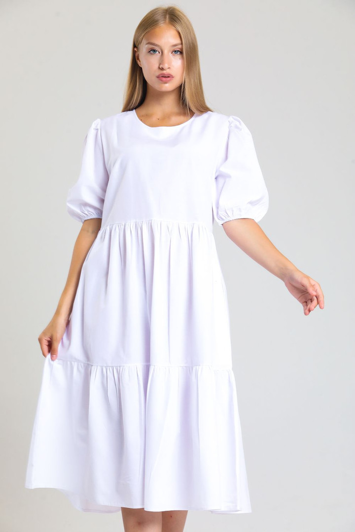 

Платье женское Sense 135001 белое 46 EU, 135001