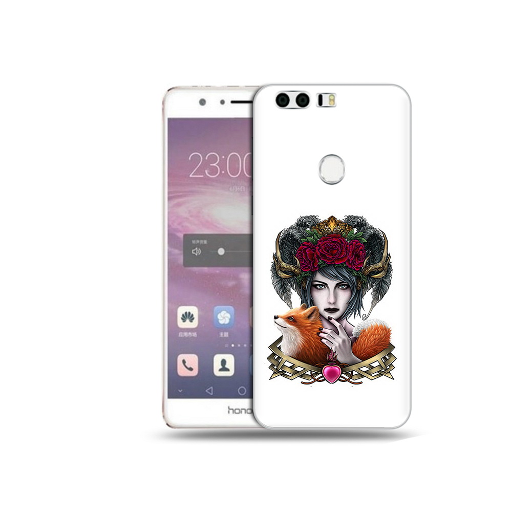 

Чехол MyPads Tocco для Honor 8 девушка с лисой (PT46676.38.314), Прозрачный, Tocco