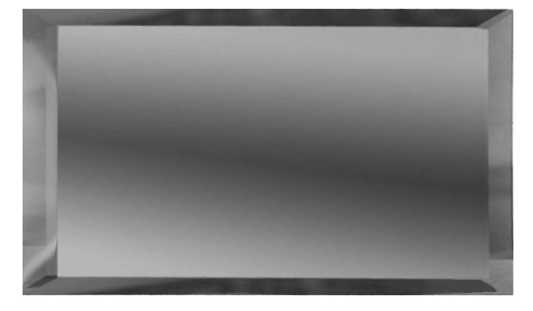 Плитка ДСТ Зеркальная плитка Прямоугольник с фацетом 10 мм ПЗС1-01 12 х 24 см серебряный