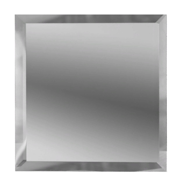 Плитка ДСТ Зеркальная плитка Квадрат с фацетом 10 мм КЗС1-15 15 х 15 см серебряный