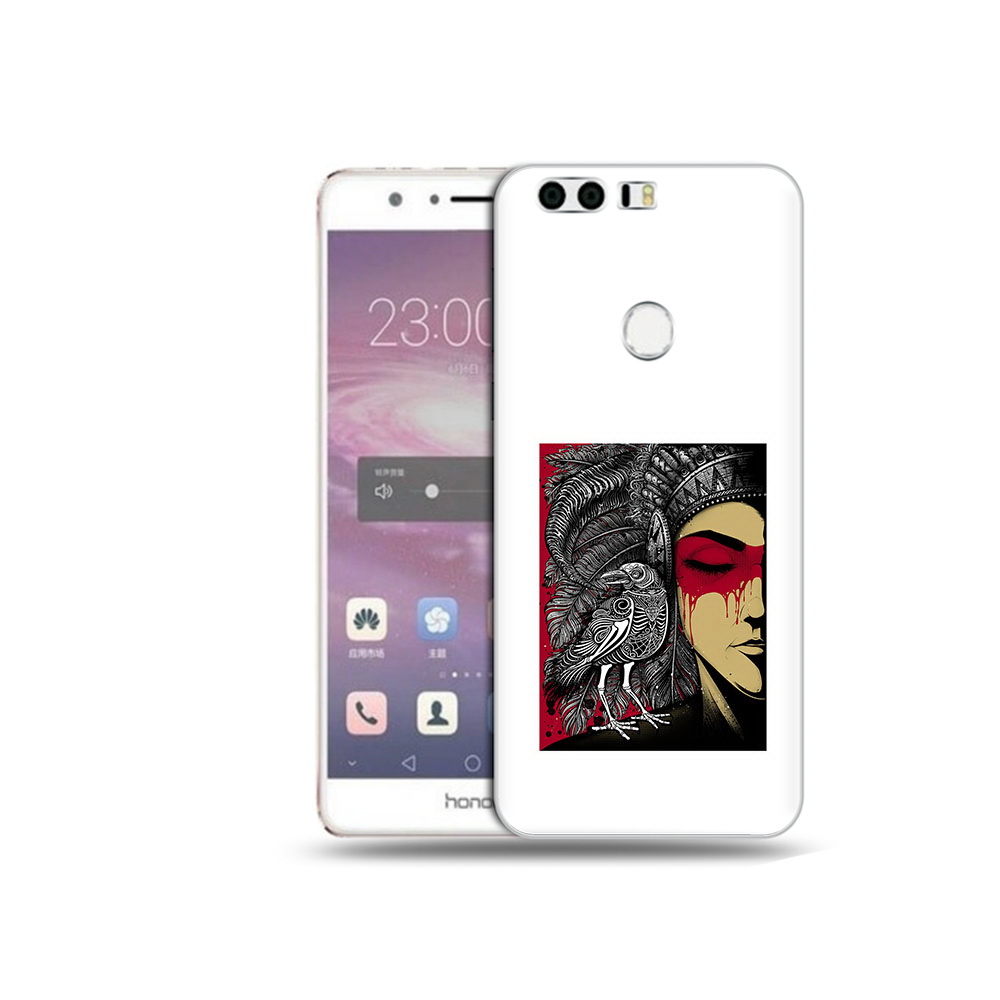 

Чехол MyPads Tocco для Honor 8 девушка с вороном в абстракции (PT46676.38.311), Прозрачный, Tocco
