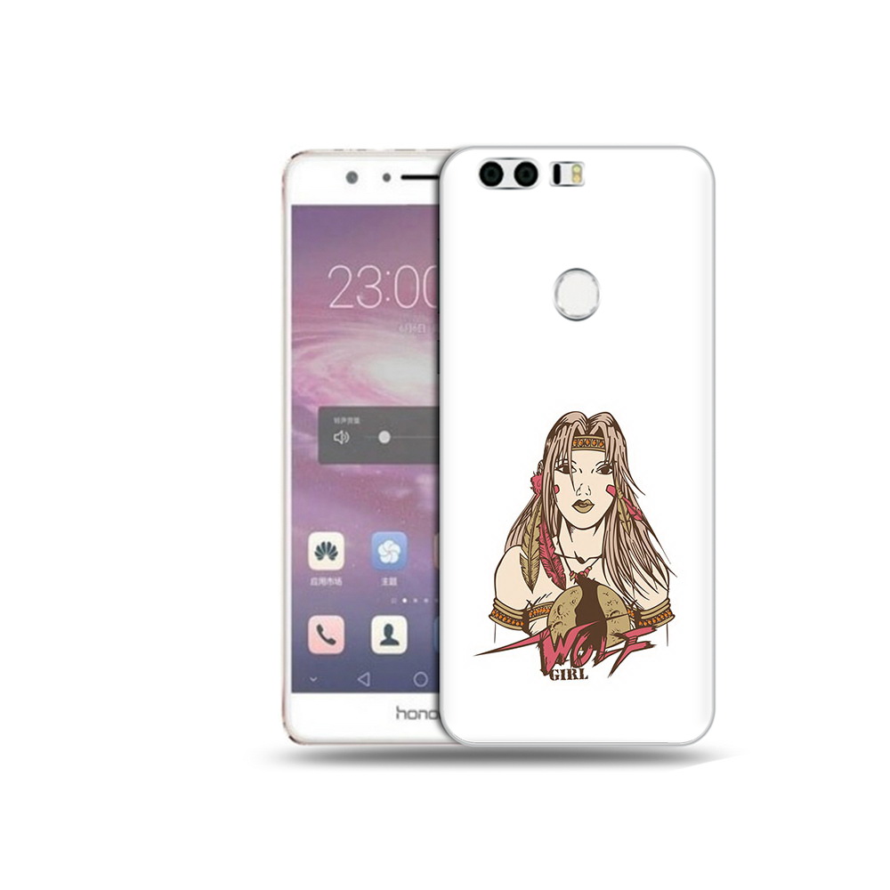 

Чехол MyPads Tocco для Honor 8 девушка волк (PT46676.38.306), Прозрачный, Tocco