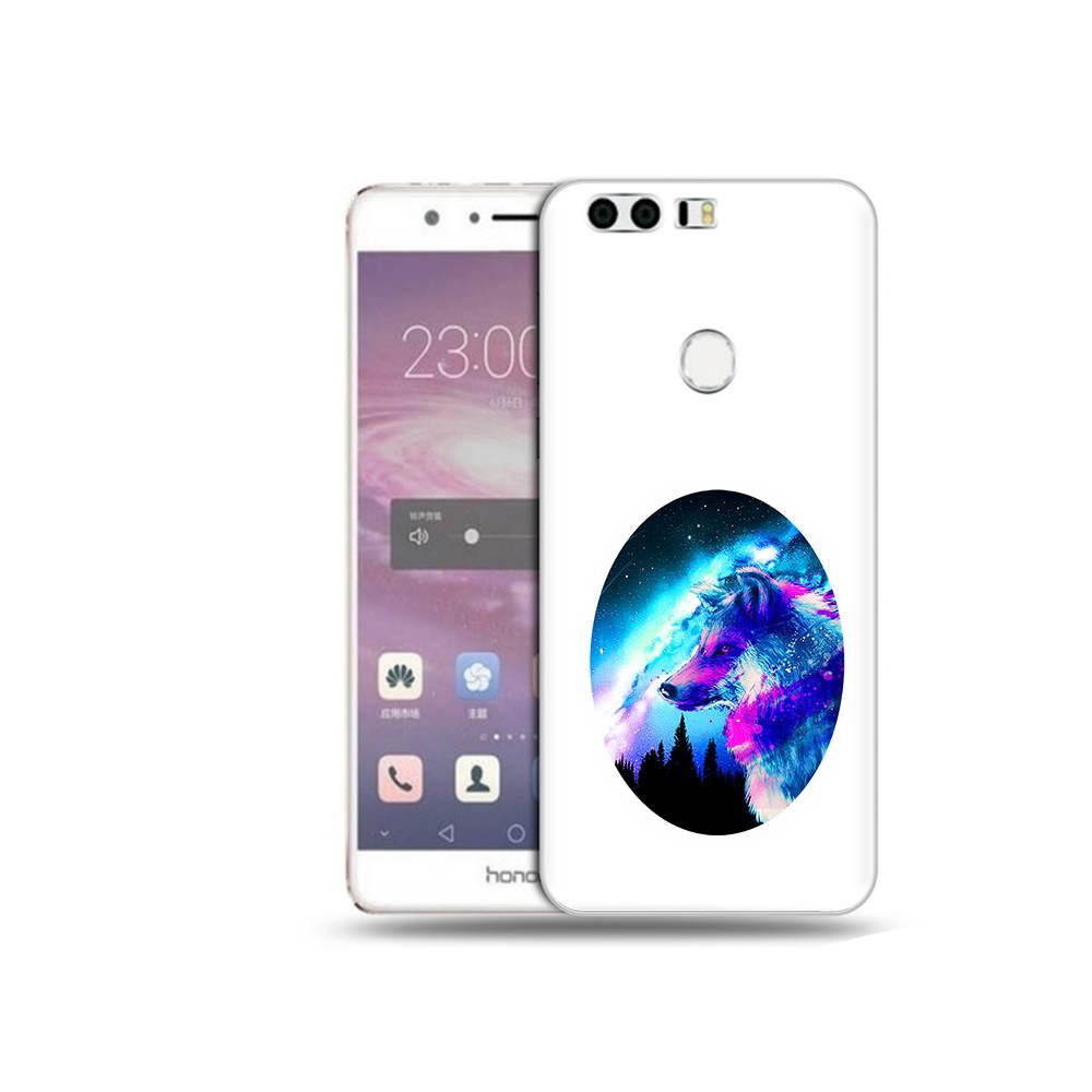 

Чехол MyPads Tocco для Honor 8 голубой волк (PT46676.38.293), Прозрачный, Tocco