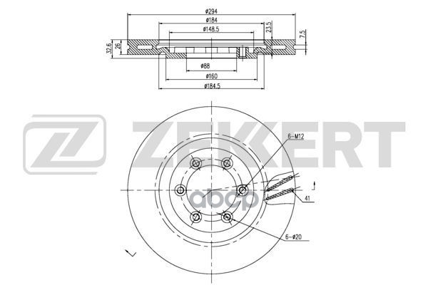 

Тормозной диск ZEKKERT BS6046