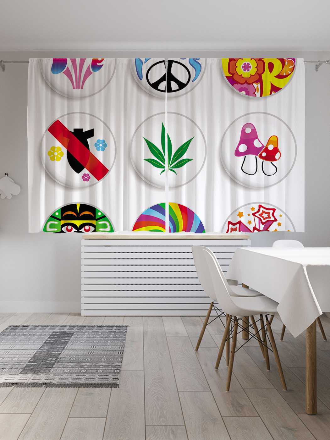 

Шторы JoyArty c фотопечатью "Безудержное веселье" из сатена, 290х180 см, Безудержное веселье