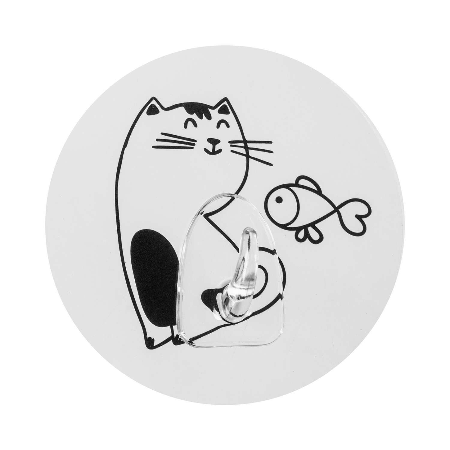 

Крючок для ванной Fora Happy Cats Рыбка FOR-HC071 одинарный, Белый
