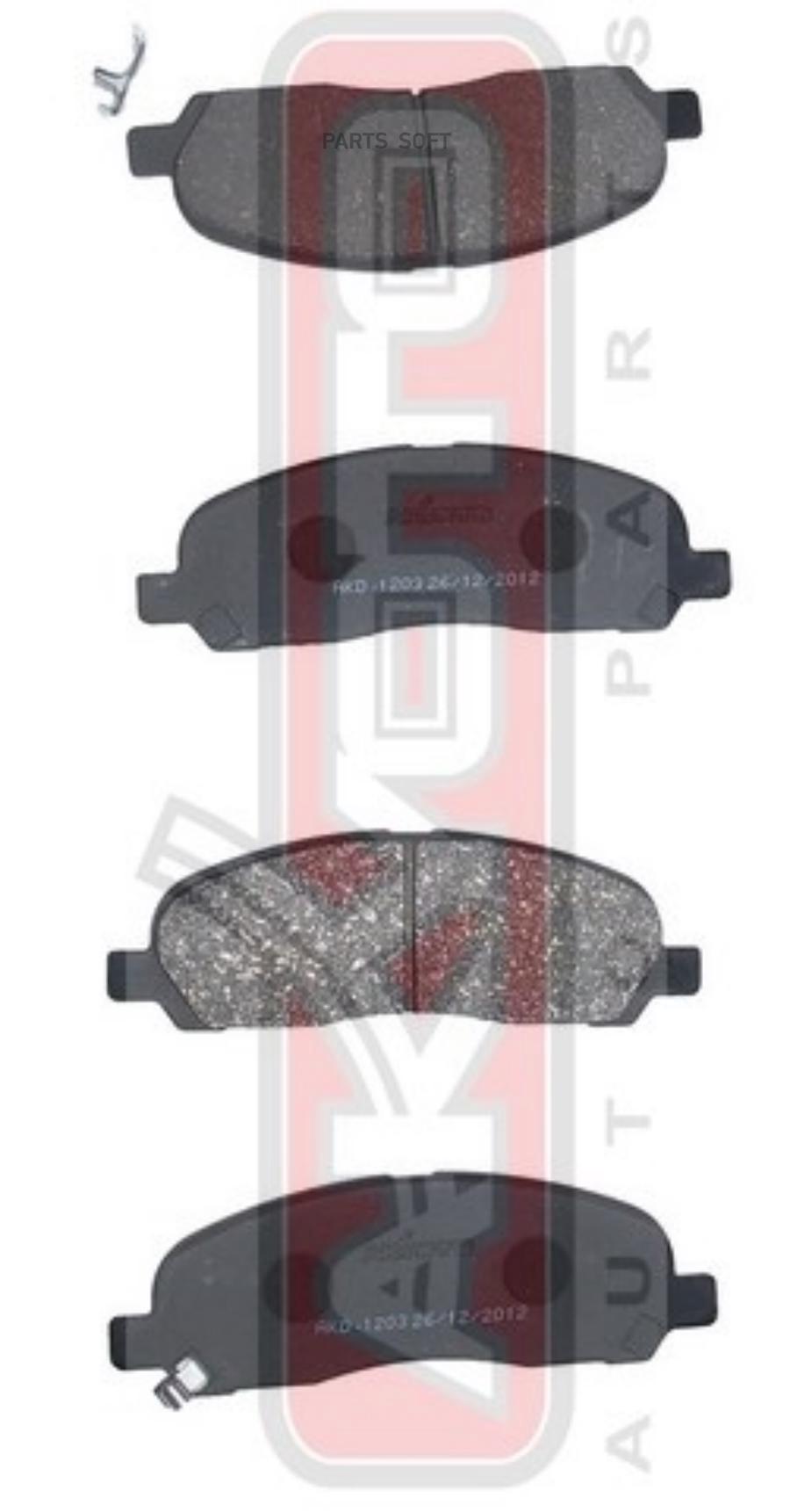 

Тормозные колодки Akyoto дисковые передние AKD-1203