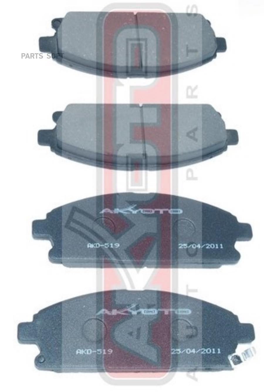 

Тормозные колодки Akyoto дисковые передние AKD-1189