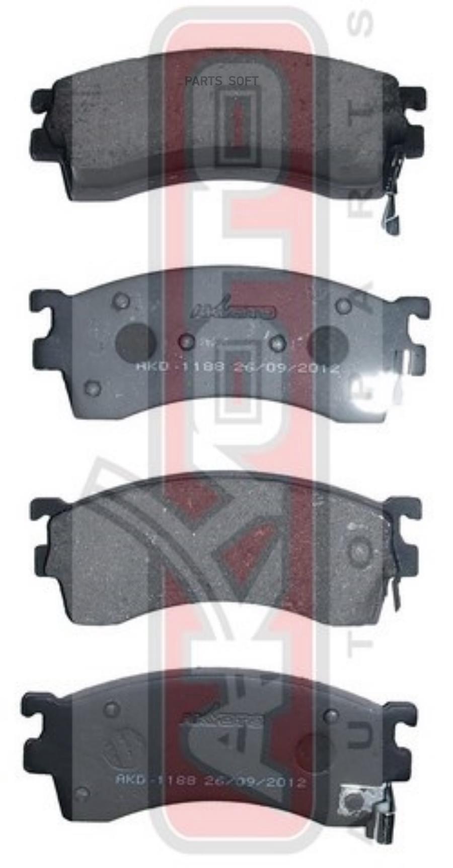 

Тормозные колодки Akyoto дисковые передние AKD-1188