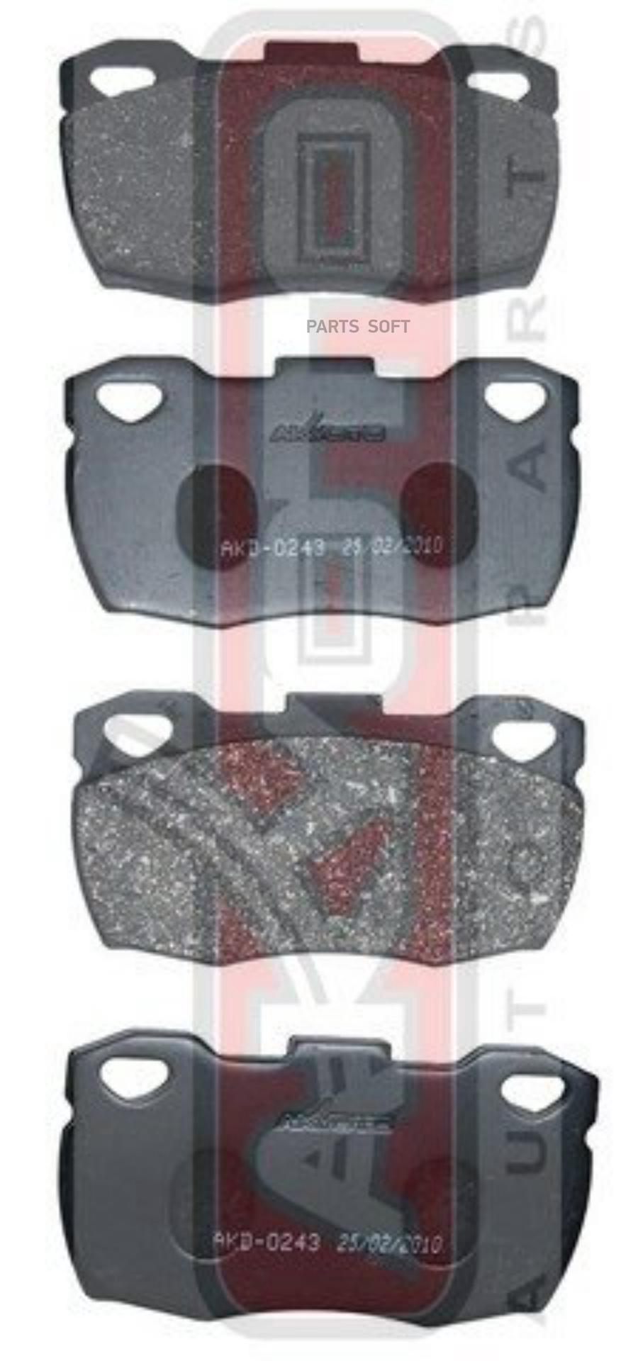 

Тормозные колодки Akyoto дисковые передние AKD-0243
