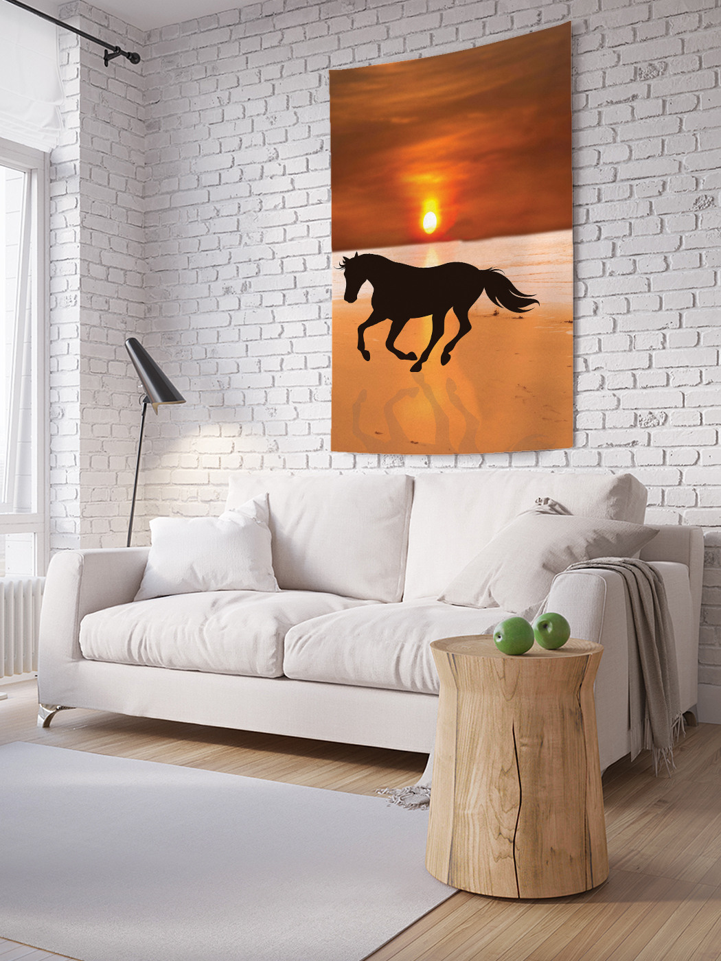 

Вертикальное фотопанно на стену JoyArty Конь на пляже 150x200 см, Конь на пляже