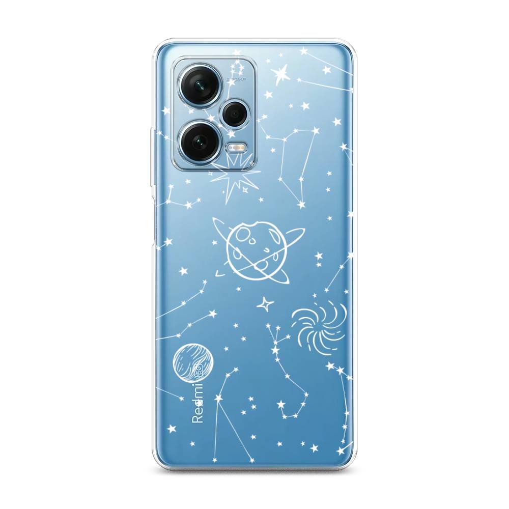 

Чехол на Xiaomi Redmi Note 12 Pro Plus "Планеты в космосе", Белый, 317150-1