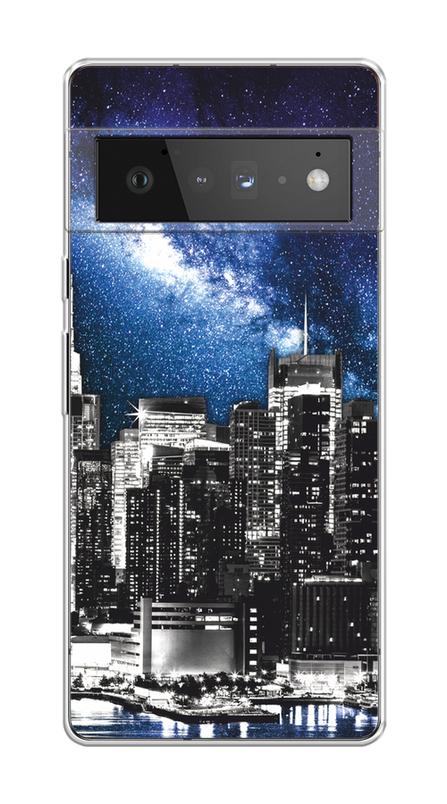 

Чехол на Google Pixel 6 Pro "Космический Нью-Йорк", Синий;серый, 270950-1