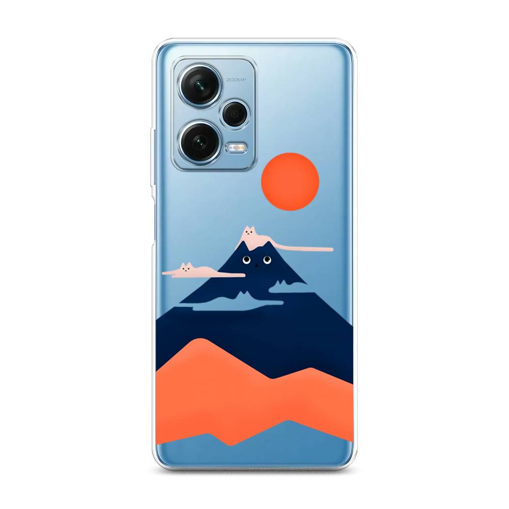 

Чехол на Xiaomi Redmi Note 12 Pro Plus "Кот-гора", Черный;оранжевый, 317150-1