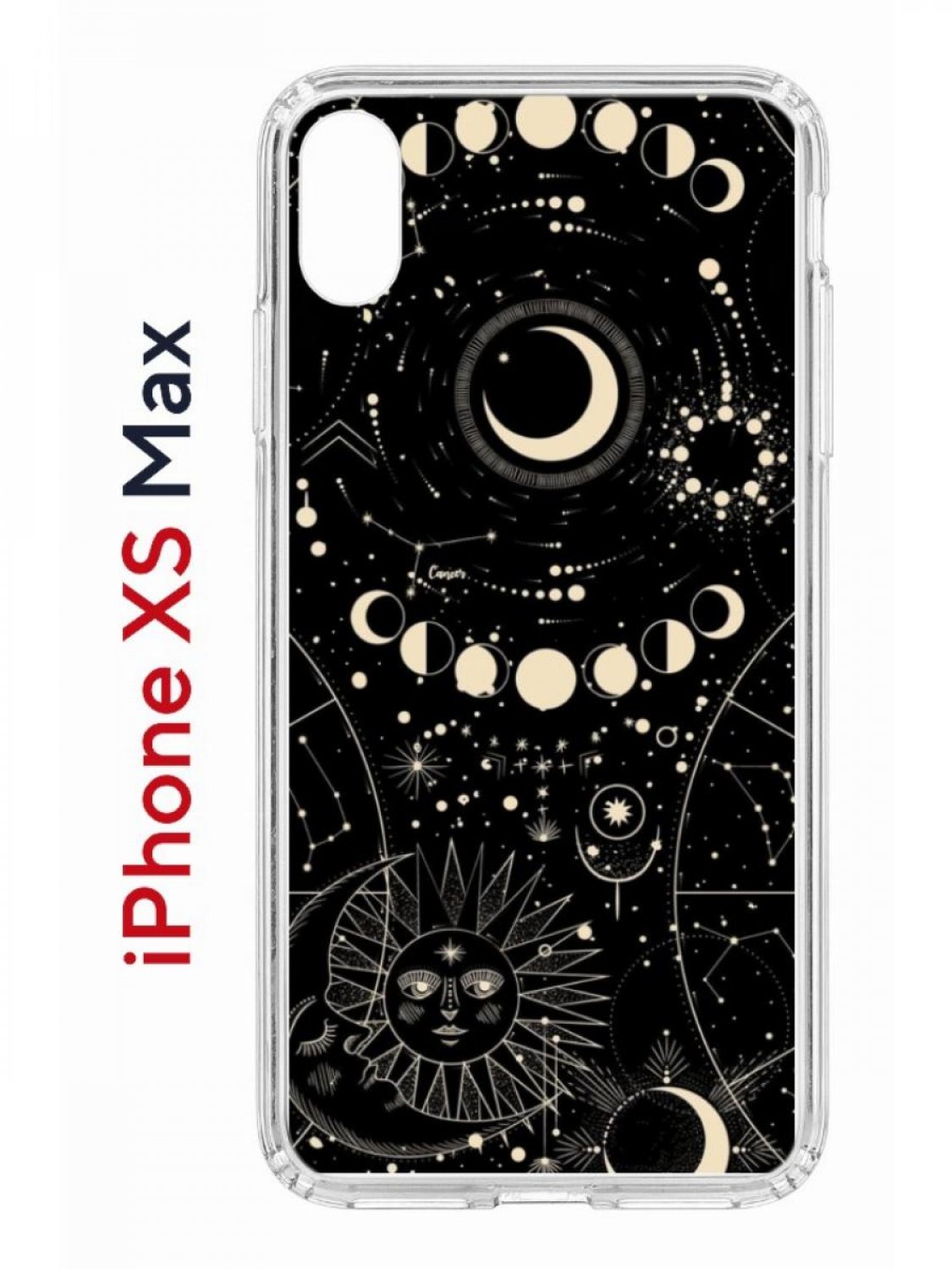Чехол на iPhone XS Max с принтом Kruche Print Space, бампер с защитой камеры